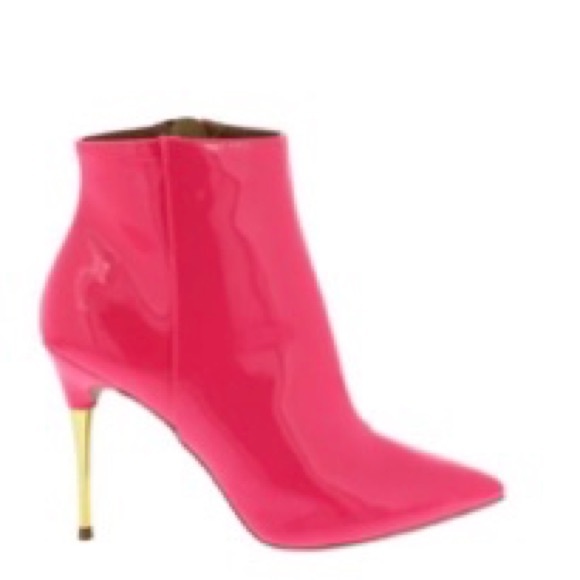 💖Luxury Pink Bootie Ankle Boots - Picture 2 of 9